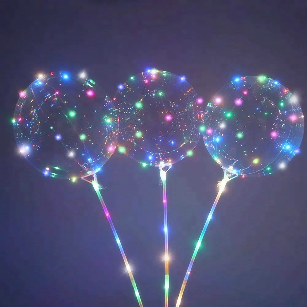 Hochzeits dekoration Mini LED leuchten Bobo Luftballons mit Stock und Halter