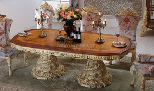 <span class=keywords><strong>Baroque</strong></span> Antique Phong Cách Ý Bàn Ăn, 100% Rắn Gỗ Ý Phong Cách Ăn Uống Sang Trọng Bảng Thiết Lập - Product Image 3