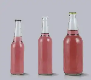 स्पष्ट और एम्बर गिलास बीयर की बोतल 0.33L 500ml 650ml