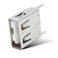 Conector usb hembra tipo a de 180 grados para pcb, conector usb vertical de 4 pines DIP