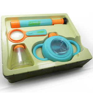School Science <span class=keywords><strong>Bug</strong></span> <span class=keywords><strong>View</strong></span> Beaker Lupa Juego de juguete con telescopio y binoculares Lupa para niños - Product Image 3