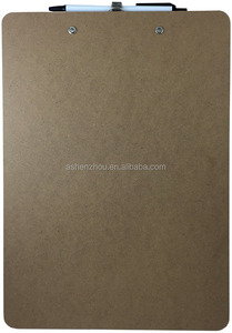 Hoge kwaliteit goedkope custom MDF brief size houten klembord met pen houder