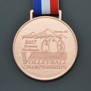 2017 Dollar recompensa oro personalizado voleibol Campeonato medallas deportivas - Product Image 2