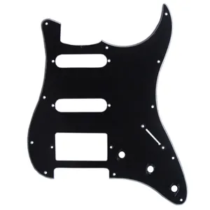 Toptan elektrik gitar Pickguard siyah ST Scratchplate ile abd standart SSH pikap rota