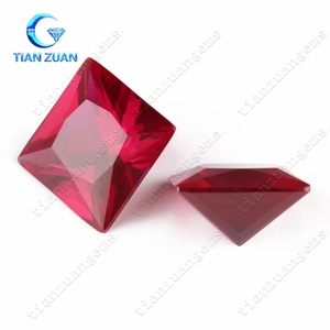 5 #   Gema Sintética <span class=keywords><strong>de</strong></span> Rubí o Corindón con Corte <span class=keywords><strong>de</strong></span> <span class=keywords><strong>Diamante</strong></span> en Forma Cuadrada Color Rojo <span class=keywords><strong>Sangre</strong></span> <span class=keywords><strong>de</strong></span> Pichón - Product Image 3