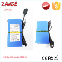 Super DC 5V 12V 6800mah wiederauf ladbarer Li-Ionen-Akku mit USB/DC-Ausgang für CCTV-Kamera, LED-Streifen
