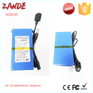 Pack de batterie Li-ion, rechargeable 5V, 12V, 6800mah, avec sortie usb/DC, pour caméra CCTV, bandes LED - Product Image 2