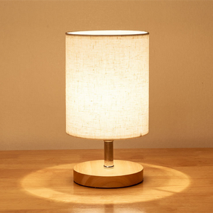 Modern <strong>Small</strong> Night Light Nordic Wooden Fabric Simple <strong>Desk</strong> <strong>Lamp</strong> Bedside Table <strong>Lamp</strong> <strong>for</strong> Bedroom Hotel Living Room - Product Image 2