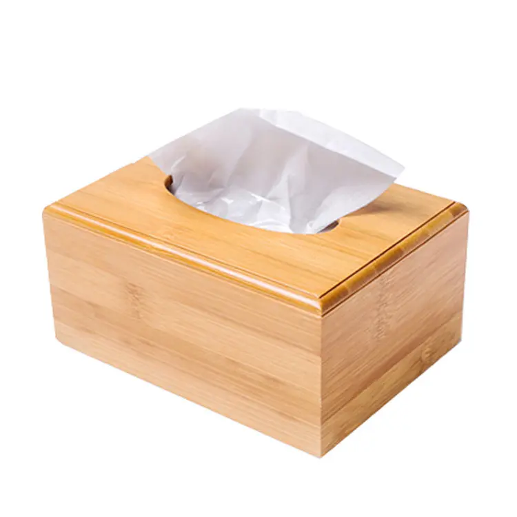 Serviettes en bambou papier conteneur porte-serviette à la main boîte à mouchoirs