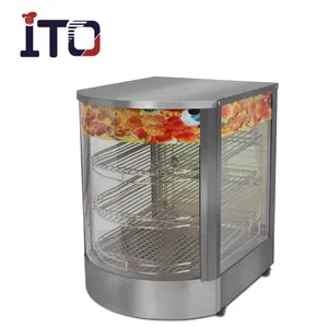 CI-1P Draagbare Goedkope Rvs Grote Commerciële Voedsel Hot Pizza Warmer Verwarmde Showcase van donut vitrinekast