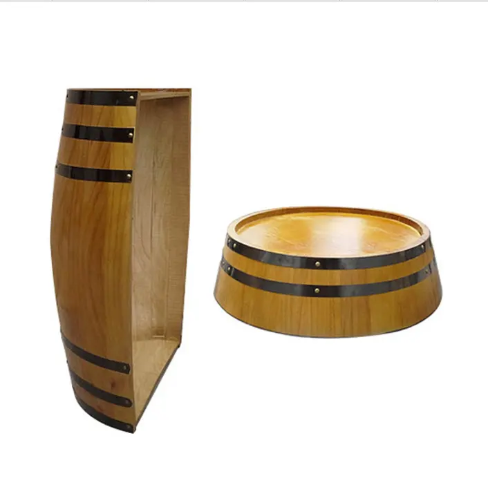 Half wein barrel pflanzer, dekorative barrel, holz barrel alt looking