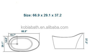 Cuarto de baño de la LETRA K-B1011 gratis <span class=keywords><strong>online</strong></span> personalizada superficie sólida bañera independiente - Product Image 3