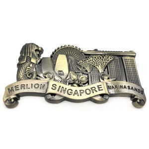 Aimants de réfrigérateur personnalisés en gros, imprimés en usine, souvenirs touristiques de Singapour, Merlion Park, <span class=keywords><strong>Marina</strong></span> Bay Sands - Product Image 3