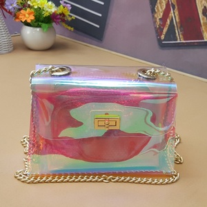 Women Transparent <b>Bag</b> <b>clear</b> PVC Jelly Small Tote Messenger <b>Bag</b> PVC Ladies <b>Bag</b> - Product Image 2