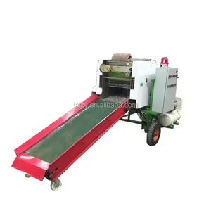 Mini pressa per balle di fieno macchina/a mano fieno rotopressa per la vendita/mini rullo pressa per insilato cannucce