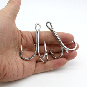 Hameçons de grande taille, ultra résistants, hameçons triples pour requins et thons, hameçons de pêche en acier inoxydable à barbelures pour la pêche en <span class=keywords><strong>mer</strong></span> - Product Image 3