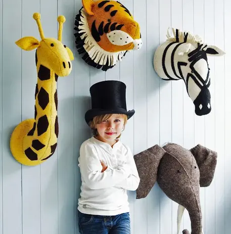 Creative Design Home Muur Decoratie Levensechte Dier Hoofd Opknoping Speelgoed Zebra Olifant Herten