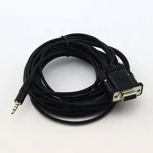 6ft VGA 9 Pin RS232 DB9 Female Ke 3.5MM Male Jack Adaptor Kabel Serial