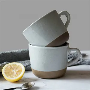 Tasse à café en céramique argile, style japonais, pour le thé et le café, avec base antidérapante, 1 pièce