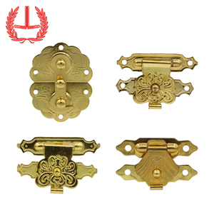 Fabricación de fábrica pequeña hebilla de flor caja de madera hardware cerradura Vintage - Product Image 2