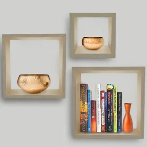 Features Shadow Box design Decorative items Square Cube shelf