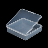 En stock, contenants de stockage carrés en plastique PP recyclables, moulés par injection, pour l'emballage de boîtiers de piles