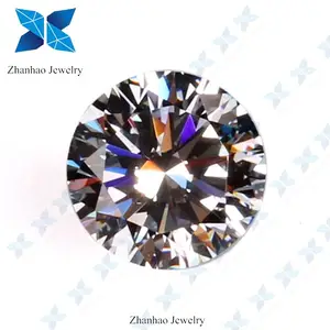 synthetic gemstone ten heart and ten arrow round shape cutting rounded red CZ gemstones