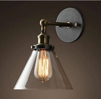 Lampe murale rétro en laiton à la forme d'une ampoule Edison, design industriel Vintage, luminaire décoratif d'intérieur, idéal pour un hôtel