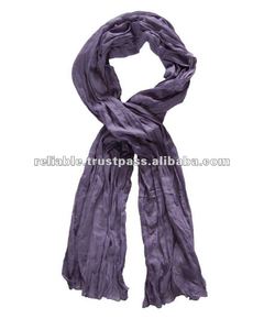Bufanda de Algodón con Efecto Arrugado de Color Sólido para Hombre - Chal Tradicional de Longitud Media para la Temporada de Primavera - Product Image 2