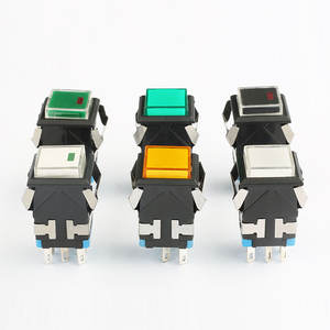 Interruptor de Botão Pressionável Quadrado de 8 Pinos 2NO2NC com <span class=keywords><strong>LED</strong></span> Série KD Interruptor de Botão Pressionável Momentâneo Auto-bloqueante - Product Image 5