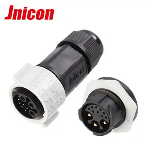 Connecteur circulaire hybride jncon, 12 broches, signal d'alimentation, m30, connecteur circulaire étanche