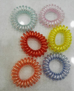 Paillettes De haute Qualité En <span class=keywords><strong>Spirale</strong></span> En <span class=keywords><strong>Plastique</strong></span> Bandes De <span class=keywords><strong>Cheveux</strong></span> Bébé Filles Queue De Cheval Élastique Bobbles Bande - Product Image 2