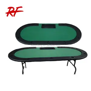 Cor personalizada oval poker table top para venda