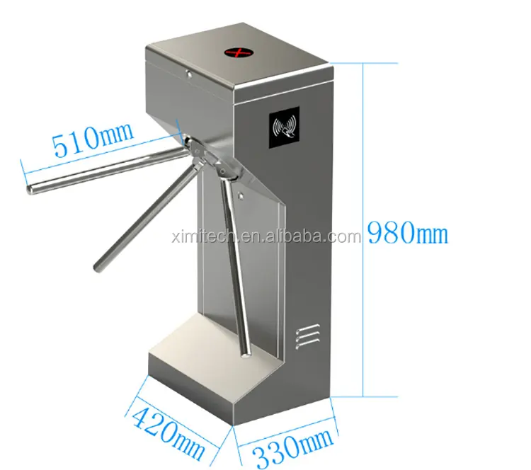 Kualitas baik Harga Yang Kompetitif 304 Stainless Steel Kontrol Akses Tripod Turnstile Turnstile