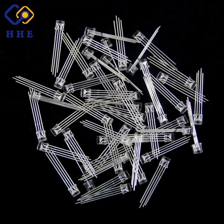 4-Pin RGB LED Diodes - 3mm & 5mm Flat Top, Round Head, Square Head ...