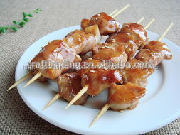 Natural todo <span class=keywords><strong>el</strong></span> tamaño decorativo Partido Ronda de color plano barbacoa de carne Pinchos - Product Image 2