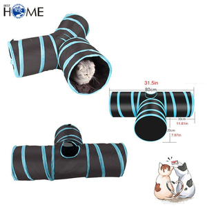 ของเล่นสัตว์เลี้ยงแบบท่อโต้ตอบ,อุโมงค์แมวแบบพับได้กลางแจ้ง3ทางสำหรับเล่น - Product Image 2