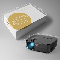 Projecteur Home Cinéma Mini TOP-KING GP70 à prix d'usine avec LED 1080P, compatible 3D, portable, 1200 Lumens ANSI, image de 28 à 180 pouces