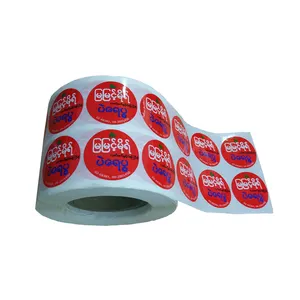 Cheap custom label printing round stickers roll