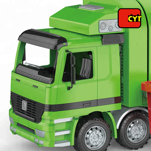 Auto di attrito di sollevamento automatico spazzatura giocattolo <span class=keywords><strong>camion</strong></span> con pattumiera - Product Image 2