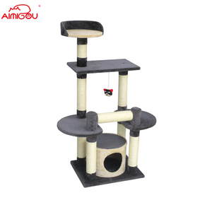 Cina su misura di lusso gatto Pet Tree Condo torre <span class=keywords><strong>Sisal</strong></span> mobili e giocattoli Scratcher House fabbrica imballaggio in cartone diretto - Product Image 6