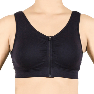 Soutien-gorge de sport <span class=keywords><strong>noir</strong></span> personnalisé S-SHAPER pour <span class=keywords><strong>femme</strong></span>, à maintien élevé, réversible, avec fermeture éclair frontale et rembourrage, design léger et ergonomique. - Product Image 6