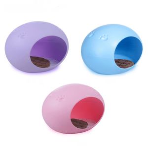현대 계란 모양의 내구성 개 플라스틱 고양이 둥지 집 애완 동물 개집 개 잠자는 집 실내 - Product Image 4