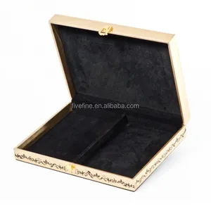 ヒンジ付き蓋付きカスタム大型木製ボックス木製収納ボックス蓋付き装飾的な結婚式のフォトアルバムボックス