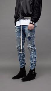 OEM自有品牌廉价紧身批量购买中国男士机车牛仔裤制造商中国03 - Product Image 5