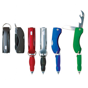 Bolígrafo Multifuncional Creativo con Luz LED Plegable, Logotipo Personalizado, Elegante, con Recarga <span class=keywords><strong>Parker</strong></span>, Abrebotellas y Cuchillo, Duradero, Venta al Por Mayor - Product Image 1