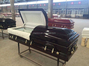 Цвет красного дерева с стекловолоконными вкладышами для гроба - Product Image 1