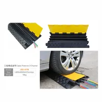 2/3/5 canali pvc+rubber flessibile cavo protettore rampe, copertura rampa protettore filo per uso di sicurezza strada