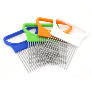 Supporto per <span class=keywords><strong>cipolla</strong></span> tagliata in acciaio inossidabile di vendita caldo/ago per forchetta per carne/affettatrice per verdure taglierina per pomodoro - Product Image 2
