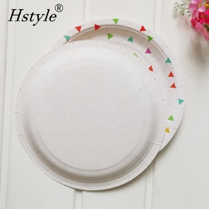Hstyle <span class=keywords><strong>2024</strong></span> arc-en-ciel Triangle fête vaisselle Kit pour adultes enfants bébé douche mariage anniversaire décor fournitures en gros SPT061 - Product Image 6